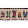 Earth Rugs Country Farmhouse Stair Tread – Boots Printed Oval Rug 27"x8.25" - 2 of 3