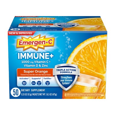 Emergen-C Immune+ Powder Drink Mix with Vitamin C - Super Orange