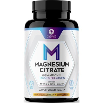 Magnesium Citrate 1000mg Capsules - Extra Strength Magnesium Supplement - 60 Count;120 Count;180 Count;240 Count