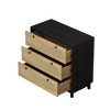 3-Drawers Storage Cabinet Rope Woven Drawer (Set of 2), for Bedroom,Living Room,Dining Room,Hallways - 4 of 4