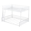 NicBex Modern Metal Frame Twin/Full XL over Queen Floor Bunk Bed with Ladder & Guardrails,Simple Bed Frame for Bedroom,Kids Room - 4 of 4