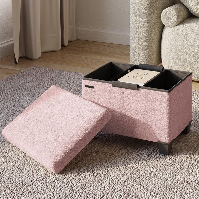 StorageBud Storage Ottoman for Bedroom End of Bed, Boucle Storage Bench, Large Storage Ottoman Bench, Entryway Bench with Storage