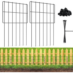 GOTGELIF Decorative Garden Fence Panels 10Pcs 10.8Ft Outdoor Rustproof Metal Barrier for Pets & Plants - 1 of 4