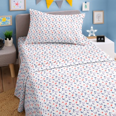 Kids 4 Piece Bed Sheet Set - Cute & Cozy Wrinkle-Resistant with Vibrant Designs - CGK Linens.