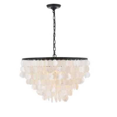 Selene Brass & Black 6-Light Pendant with Adjustable Chain