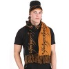 HalloweenCostumes.com One Size  Lord of the Rings One Ring Knit Hat and Scarf Accessory Set, Black/Orange - 2 of 4