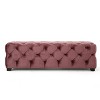 GDFStudio Raphael Modern Glam Velvet Button Tufted Upholstered Ottoman - 2 of 4
