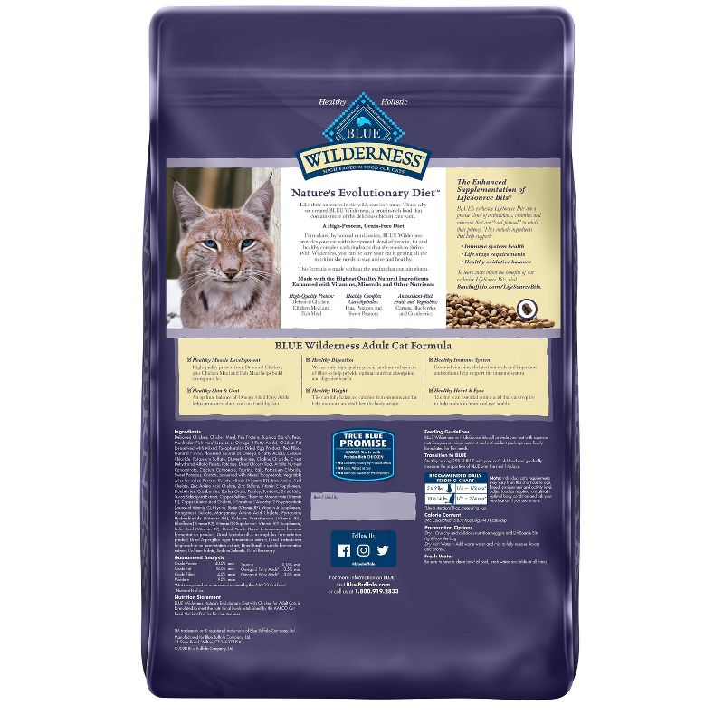 Blue Buffalo Wilderness Grain Free with Chicken Adult Premium Dry Cat Food, 3 of 7
