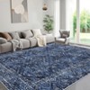 Faux Wool Machine Washable Foldable Printed Area Rug Modern Distressed Diamond Heart with Non Slip Design Stain Resistant Non Shedding Pet Friendly - 2 of 4