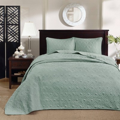 2pc Twin Vancouver Reversible Bedspread Set Seafoam Green - Madison Park :  Target