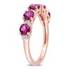 EVERLY JEWELRY | Rose Plated Sterling Silver 1 3/4 CT TGW Rhodolite White Topaz Fashion Ring - 2 of 4