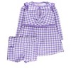 RuffleButts Toddler Girls UPF50+ Active Long Sleeve Zip Flutter Dress & Bike Short Set - Wisteria Purple Gingham, 3T - 2 of 2