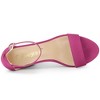Allegra K Women's Open Toe Ankle Strap Platform Chunky Heels Sandals - 4 of 4