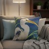 18 Inch Blue Heron Pillow – Weather-Resistant Climaweave Fabric by Manual Woodworkers and Weavers - 3 of 3