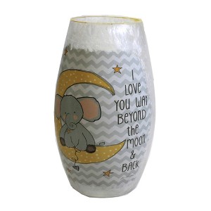 Stony Creek 7.25 In Moon & Stars Pre-Lit Vase Elephant Novelty Sculpture Lights - 1 of 3