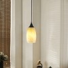 Dewdrop 4.7" Mini Glass Pendant Light, Brown White Marble Glass, Vintage Hanging Ceiling Lamp - 3 of 4