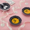 Silver Spoons Elegant Disposable Plastic Plates for Party, Heavy Duty Black Disposable Plate Set, (10 PC) - Baroque - 2 of 4