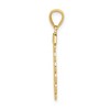 Black Bow Jewelry 14k Yellow Gold and White Rhodium Filigree Sweet 16 Pendant, 13 x 27mm - 2 of 4