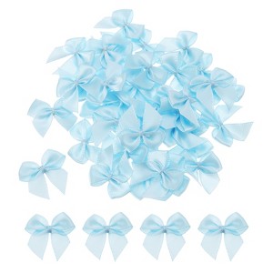 Unique Bargains Fabric Craft DIY Gift Packaging Accessories Satin Mini Ribbon Bows 150 Pcs - 1 of 4