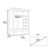 FURNIinspire Wine Racks Bar Cabinet, Wine Cabinet, Sideboard Kitchen Cupboards With Open Shelf, Wine Rack, Black, 17.7"*32.5"*37.07" - 3 of 4