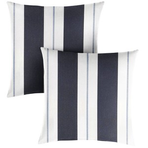 2pk Sorra Home Sunbrella Knife Edge Indoor Outdoor Throw Pillow Sets - 1 of 4