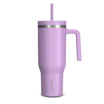 Hydrapeak Active Flow 32 oz. Blush Triple Insulated Stainless Steel Water Bottle with Straw Lid
