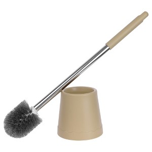 REGALWOVEN Round Head Stainless Steel Durable Grip Handle Compact Size Toilet Brush with Holder - 1 of 4
