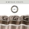Evideco French Home Goods Striped Sheer Curtain Panel - Light-Filtering Drape for Modern Home Décor, 95 x 55 Inches - 4 of 4