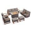 Buenhomino 8 Piece Patio Furniture Set with 41" Fire Pit Table Wicker Rattan Patio Sectional Sofa Set Outdoor Seating Furniture with Thickened Cushion - 2 of 4
