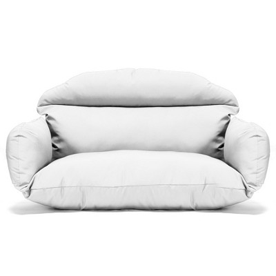 LeisureMod 2 Person Hanging Swing Chair Cushion Modern Soft Breathable Cotton Removable Zipper Cover, Machine Washable Cushions