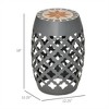 Maggift Patio End Tables, Modern Decorative Side Tables, Stylish Design for Patio, Living Room, Indoor and Outdoor Use, Gray, 12.25"*12.25"*18" - 4 of 4