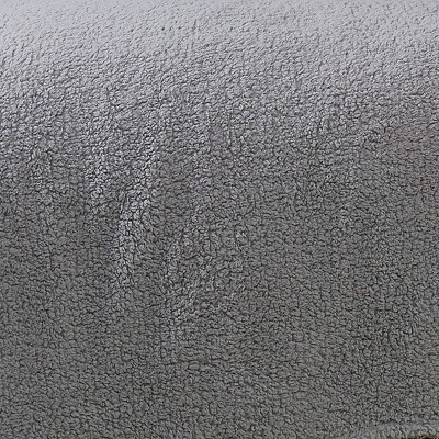 Brooklyn Loom Full Grey Faux Fur Sherpa Bed Blanket