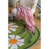 Lany Space Jessica Miller Dual Daisy Green Round Rug - 4 of 4
