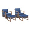 Gymojoy 4 Pieces Outdoor Patio Swivel Chair Ottoman High Back Chair Set - 3 of 4