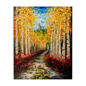 Stupell Industries Modern Birch Grove Painting Canvas Wall Art - 1 of 4