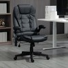 HOMCOM High Back Executive Massage Office Chair with 6 Point Vibration, 5 Modes, Faux Leather Heated Reclining Desk Chair - image 3 of 4