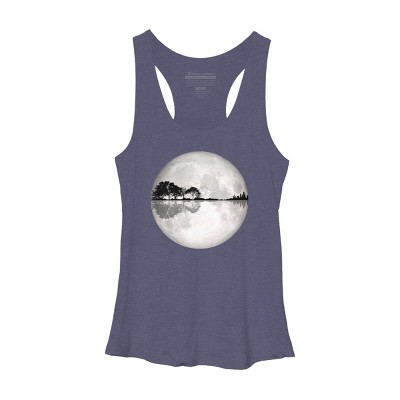 Women's Design By Humans Moonlight Nature Guitar II By Maryedenoa Racerback Tank Top