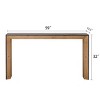 59'' Modern Wood Console Table,Minimalist U-Shaped Entryway Table,Black & Natural Farmhouse Sofa Table for Hallway-Baofuwish - 4 of 4
