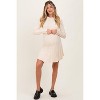 Pinkblush Cream Wide Rib Maternity Mini Sweater Dress - 2 of 4