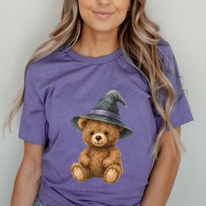 Watercolor Witchy Bear - Womens Short Sleeve Tee - 1 of 3