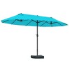 Outsunny 15ft Patio Umbrella Double-Sided Outdoor Market Extra Large Umbrella with Crank Handle for Deck, Lawn, Backyard and Pool - 4 of 4