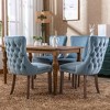 KTMBDW Dining Chair Set of 2, Modern Wing-Back Chairs with Backstitching Nailhead Trim and Solid Wood Legs for Kitchen Living Room, Upholstered - 4 of 4