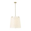 Weston 5-Light Dimmable Pendant - Chic Brushed Nickel Steel with Cream Fabric Shade - 3 of 4