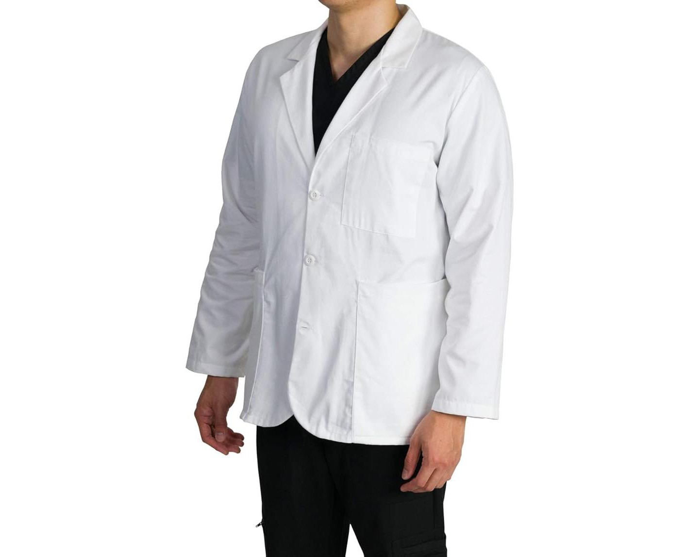 Medgear Multi Pocket Lab Coat, Long Sleeves White M — фото 3