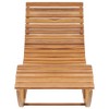 vidaXL Rocking Sun Lounger with Cushion Solid Teak Wood - 3 of 4