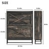 Narrow Shoe Rack Cabinet with Flip Drawers, Hidden Golden Handles - 2 of 4