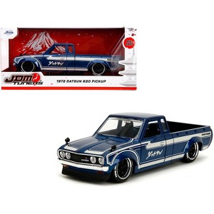 1972 Datsun 620 Pickup Truck Blue Metallic and Cream "JDM Tuners" Series 1/24 Diecast Model Car by Jada - 1 of 4