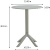 Gulches light grey 3 piece plastic arm chair Bistro GRS Premium Ocean Plastic - 3 of 4