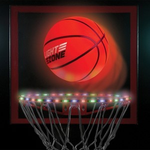 MindWare Glow Basketball Court Set with Bonus Solar-Powered Hoop Lights - Ages 5 and Up - 1 of 4