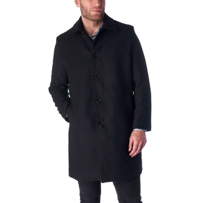 Alpine Swiss Orson Mens Wool Blend Car Coat Tailored Long Topcoat for Men Single Breasted Overcoat Winter Jacket Walking Coat